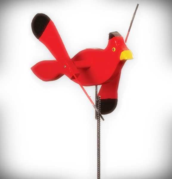 Whirlybird Cardinal Spinner w/Pole
